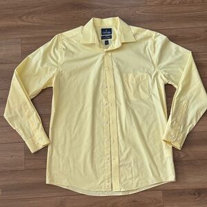 Stafford Men's Light Yellow Casual Shirt
